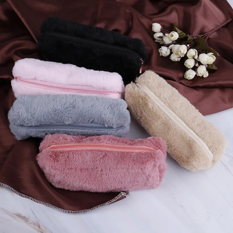 Hộp Đựng Bút Chì Nhồi Bông Mềm Mại Và Bồng Bềnh Dễ Thương Cho Bé Gái, 1X, Thích Hợp Cho Túi Trang Điểm, ví đựng tiền Xu, Túi Đựng Đồ 6