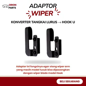 Sambungan Wiper Adaptor Wiper Model Tusuk Ke Model Hook J atau U