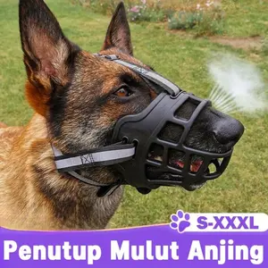 Penutup Mulut Anjing Dog Muzzle / Anti Gigit Brongsong Mulut Pet Muzzle / Dog Muzzle Mouth Cover / Penutup Mulut Anjing Anti Gonggong Dan Gigit