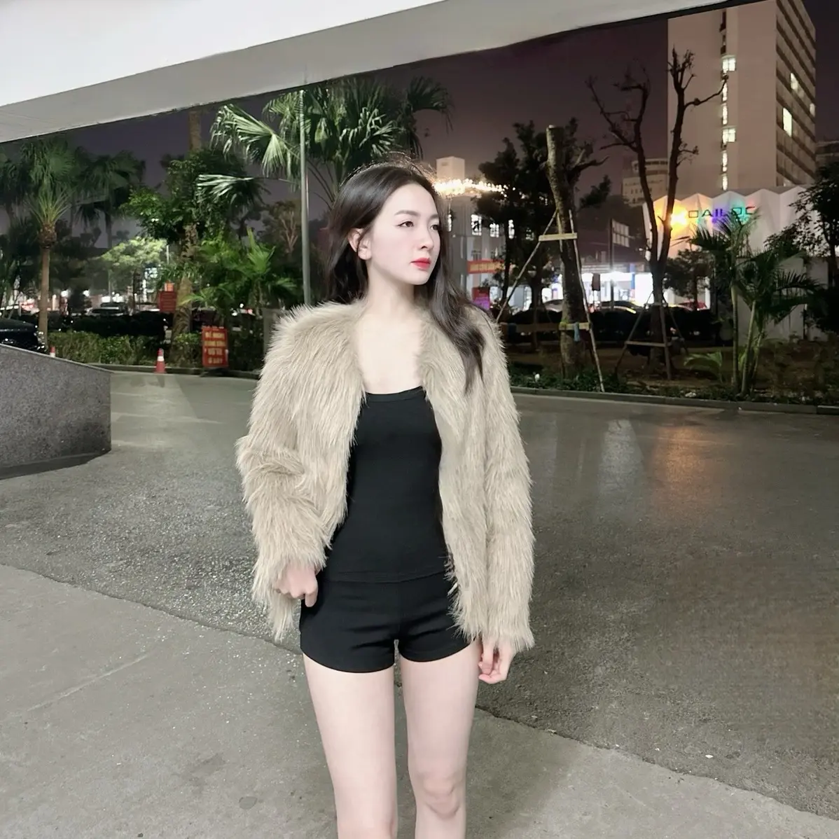 Áo lông Quảng Châu cao cấp thiết kế áo cổ tròn tay dài có túi thời trang cá tính trẻ trung