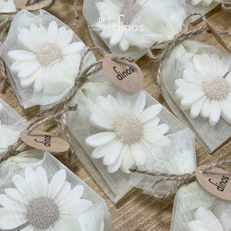 Nến / Sáp thơm hoa cúc Daisy, Túi thơm hoa cúc họa mi, Sáp thơm treo phòng, Qùa tặng dễ thương - Dinos Candle 2