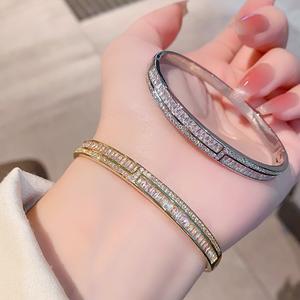 Gelang Tangan Wanita, Reka Bentuk Indah, Bersadur Elektronik, Bertahtakan Berlian, Tidak Luntur, Berlian Penuh, Fesyen, Gelang Langit Berbintang Mewah