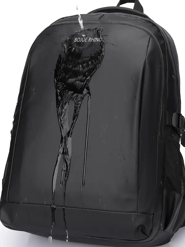 Letters Pattern Backpack, Large Capacity Commuter Backpack, Business Computer Bag, Outdoor Casual Backpack for Men 7