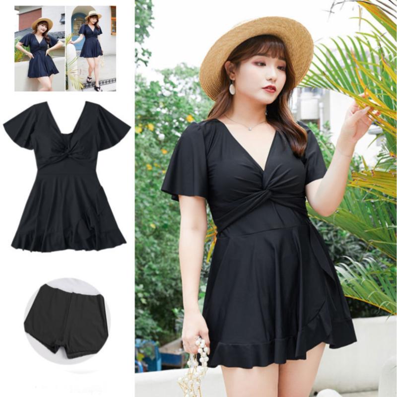 Bộ đồ bơi big size bigsize áo tắm đi biển 1 mảnh liền thân che bụng kín đáo BS2