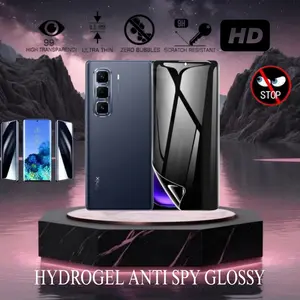 Anti gores Spy Glossy Hydrogel Film Privacy Screen Protector Untuk Infinix Hot 50 4G 50 5G 50I 50 Pro 50 Pro Plus 4G