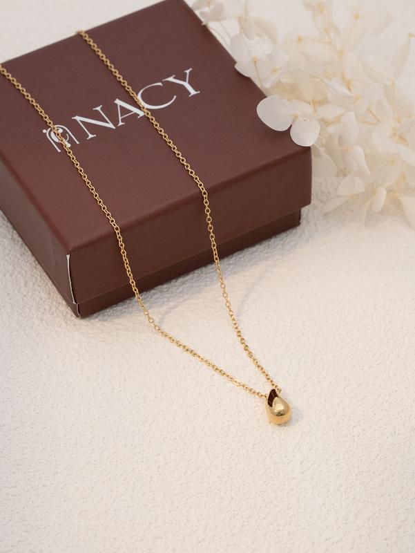 Dây Chuyền Drot Titan Nữ, Mặt Charm Giọt Nước Nữ Tính NACY N3325 5