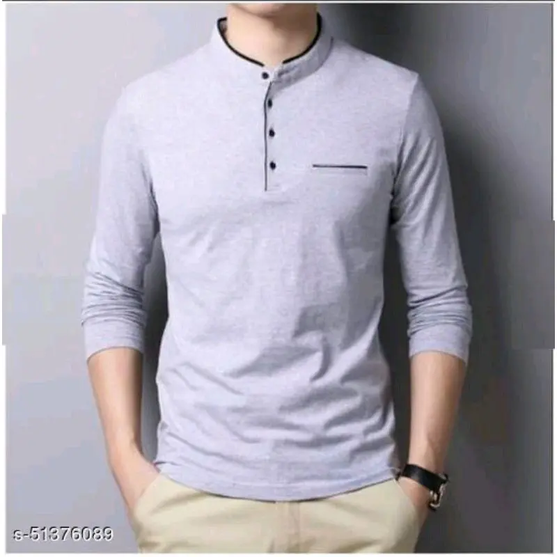 BAJU KOKO Kaos lengan panjang pria kerah Shanghai cotton Combed 24 S Casual 3