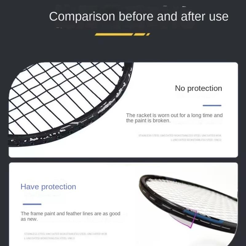 Product Introduction of Transparent Racket Edge Tape Invisible Self Adhesive Racquets Protective Sticker Anti Paint Off Wear Resistant 3