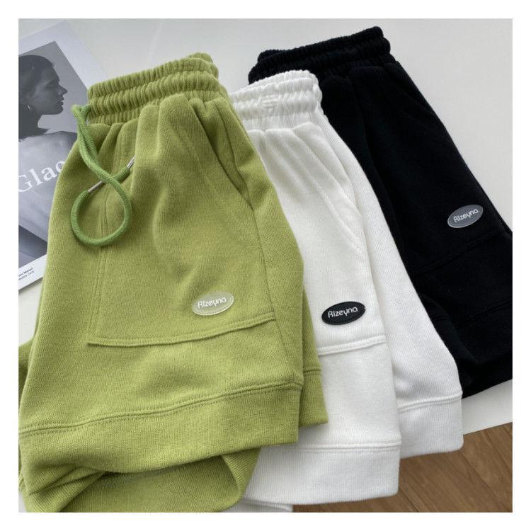 Product Introduction of 2024 High waisted slimming casual sports shorts for women's new Korean loose wide leg drawstring A-line pants 2