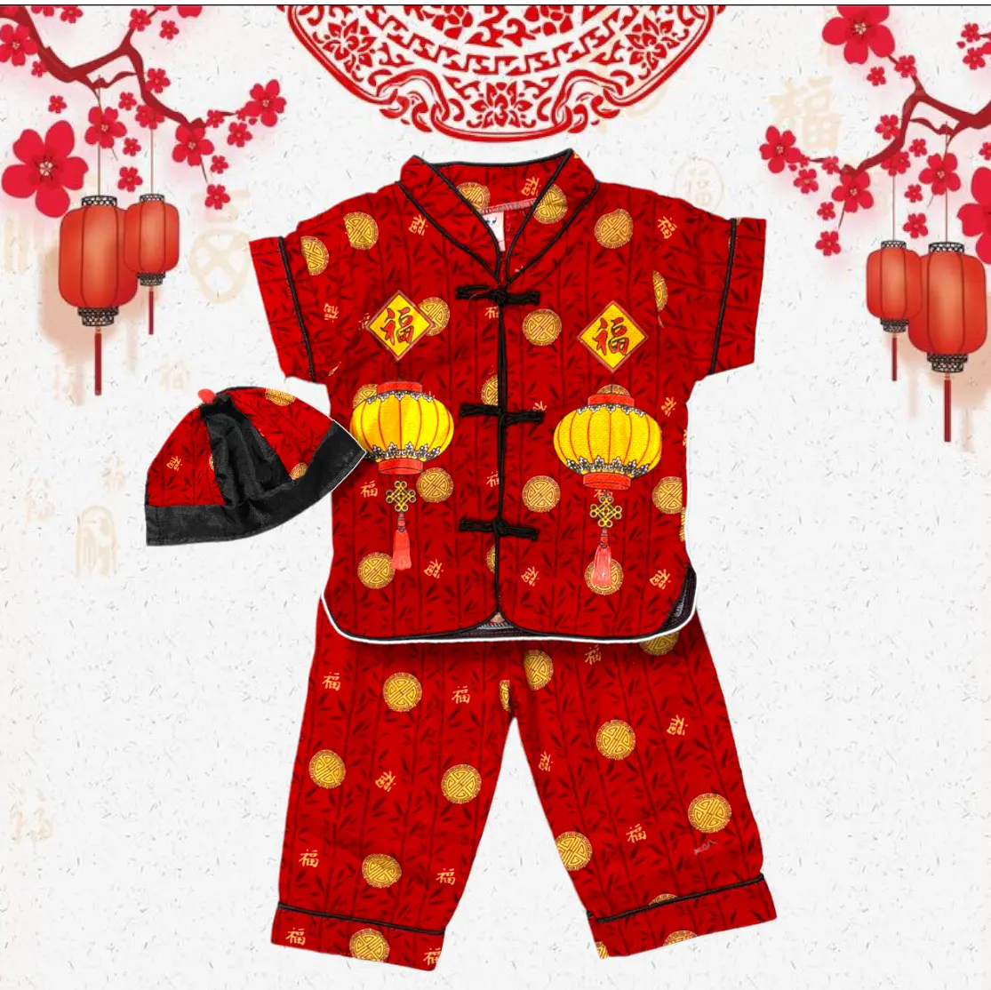 BAJU CINA ANAK COWOK USIA 0 BULAN SAMPAI 7 TAHUN FREE TOPI IMLEK SINCIA Parsel Bayi