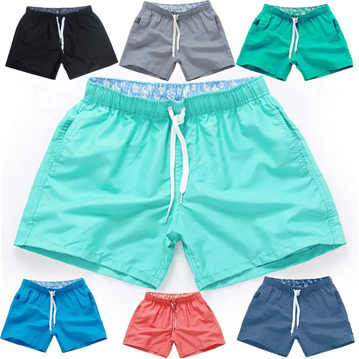 Summer Men's Beach Swimming Quick Dry Taslan Board Shorts