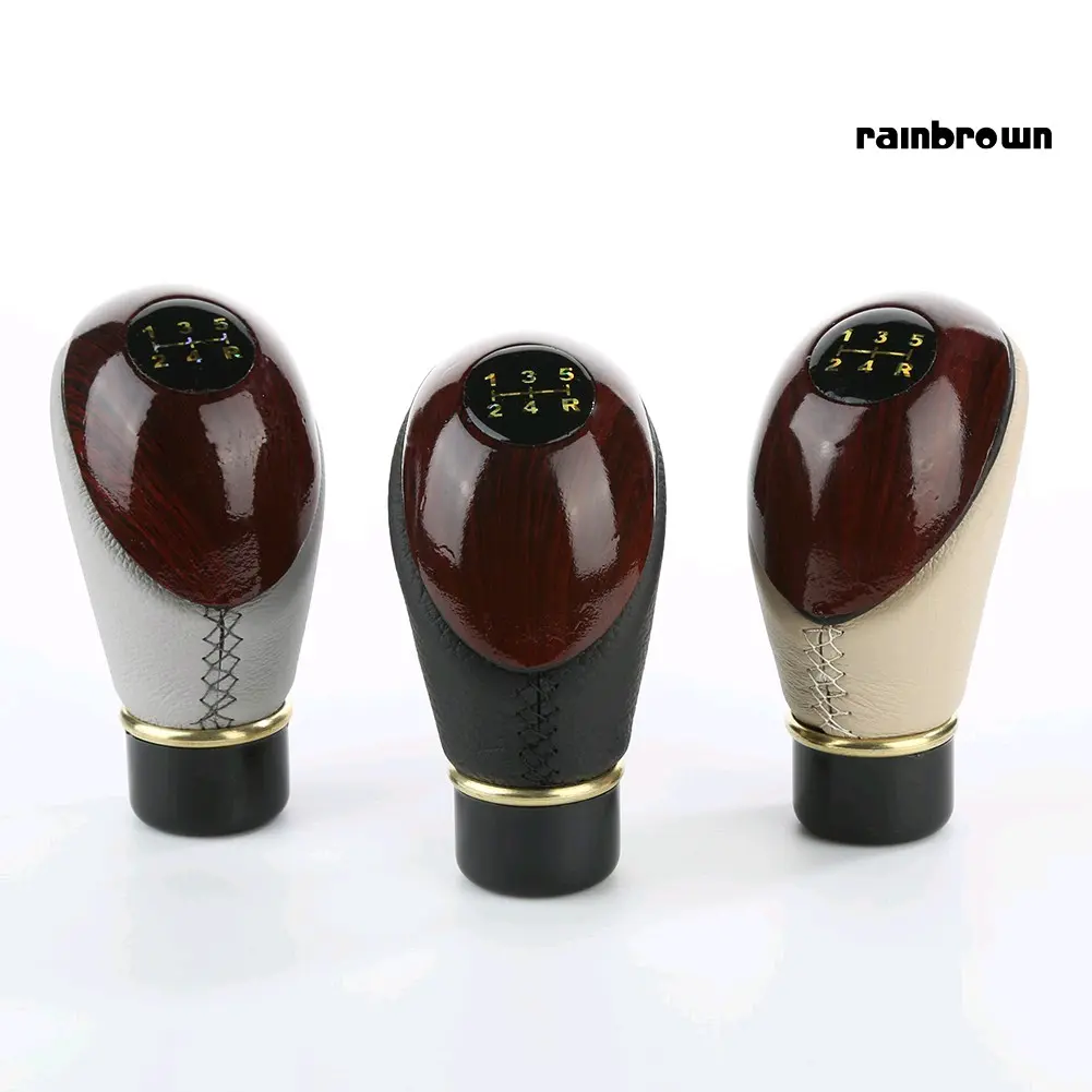 Shift Knob Universal Knop Gear Knob Kayu Type R Perseneling Transmisi Mobil