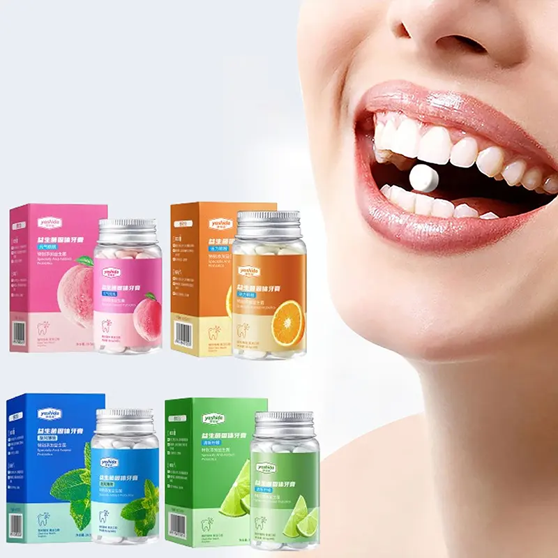 30 Capsules Probiotic Solid Toothpaste Clean Oral Fresh Breath Chewable ...