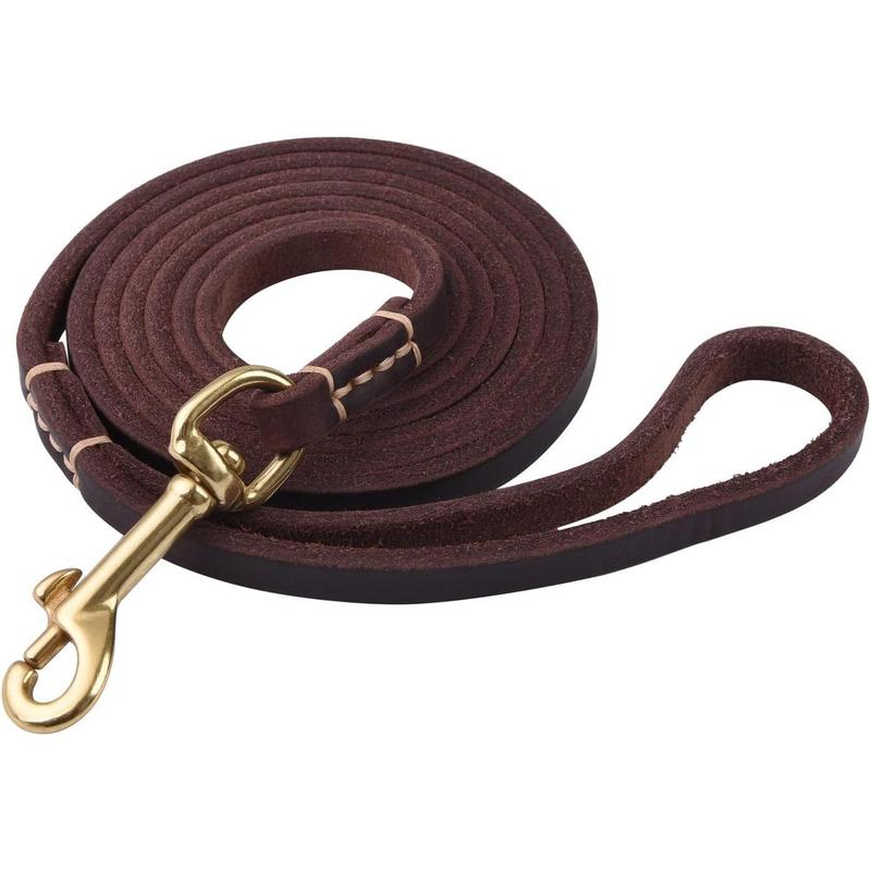 TikTok Shop Dog Leash 4ft 5ft 6ft Leather Dog Leash for Small Dogs Dog Training Walking Running Brown