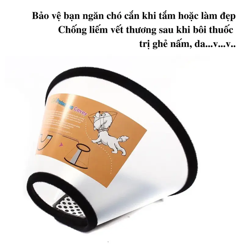 Vòng chống cắn cho chó mèo - vòng loa chụp cổ bảo vệ chống cắn cho thú cưng - Mã VCDD134 4