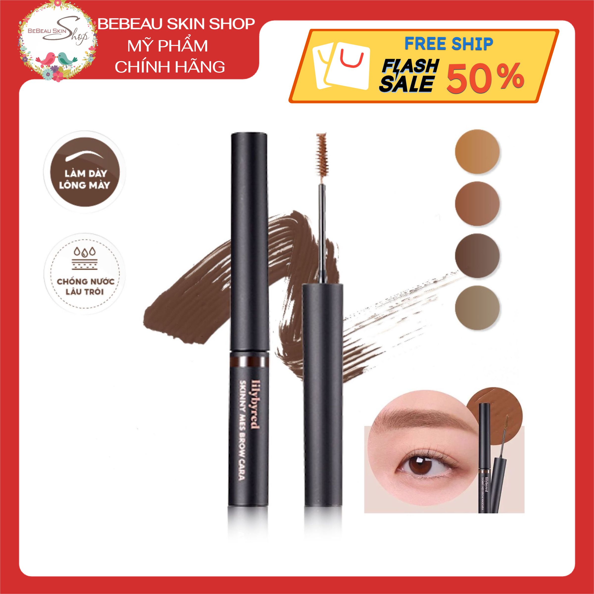 Mascara Lông Mày Lâu Trôi LILYBYRED Skinny Mes Browcara - 01