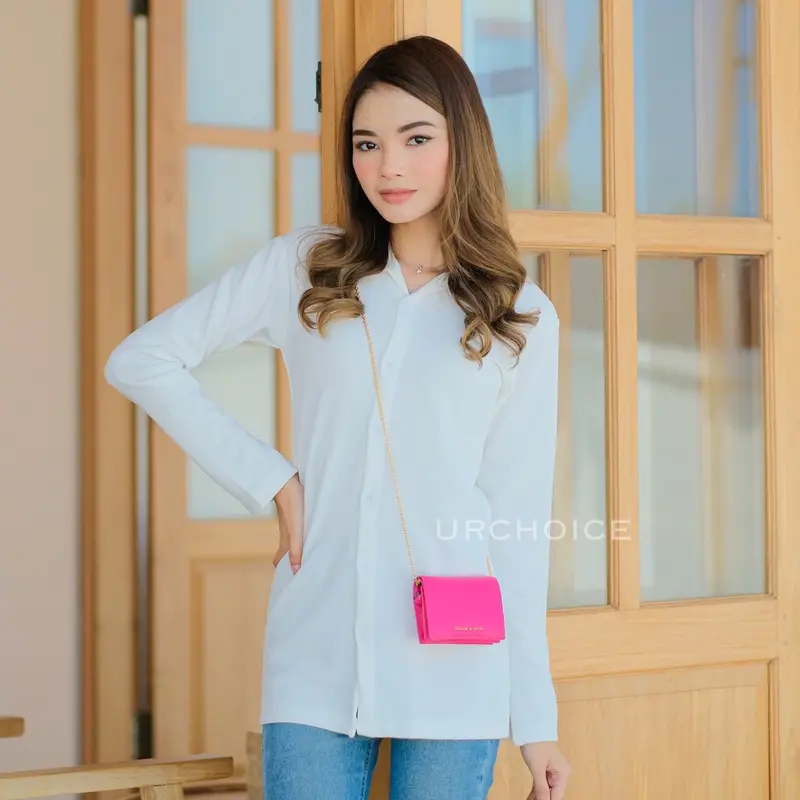 Kemeja Polo Top Knit Rib Long Sleeves - Atasan Kerah Lengan Panjang Premium Fit Knitwear 4