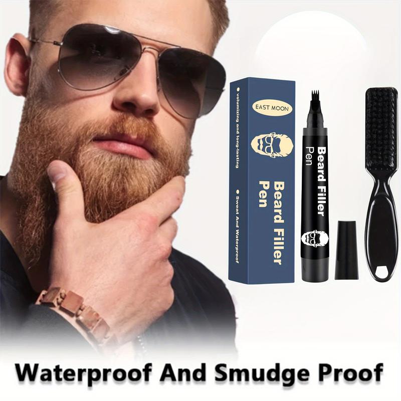 Product Introduction of Beard Filler Pen - Men's Gift Box Set With Vitamin E Detachable and easy-to-use filler pen to easily create a thick beard hairline Beard filler color Father's Day/boyfriend gift 9