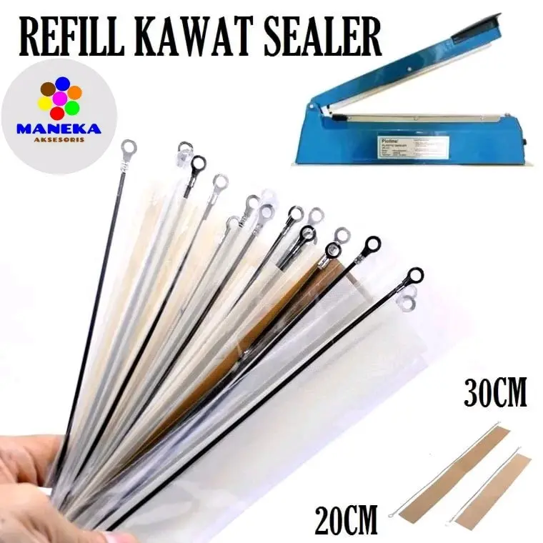 Elemen Kawat Sealer Refill Mesin Press Plastik Impulse Vacuum Sealler panjang 20 cm dan 30cm