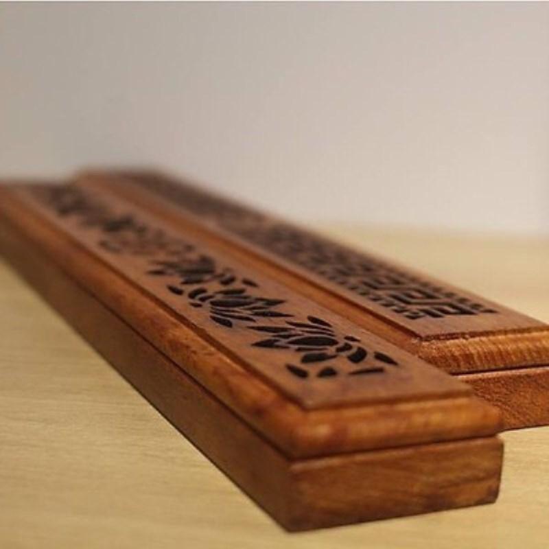 Đế Gỗ Xông Đốt Nhang Trầm Hương - Hộp Gỗ Hương Xông Nhang Trầm Hương Không Tăm 3