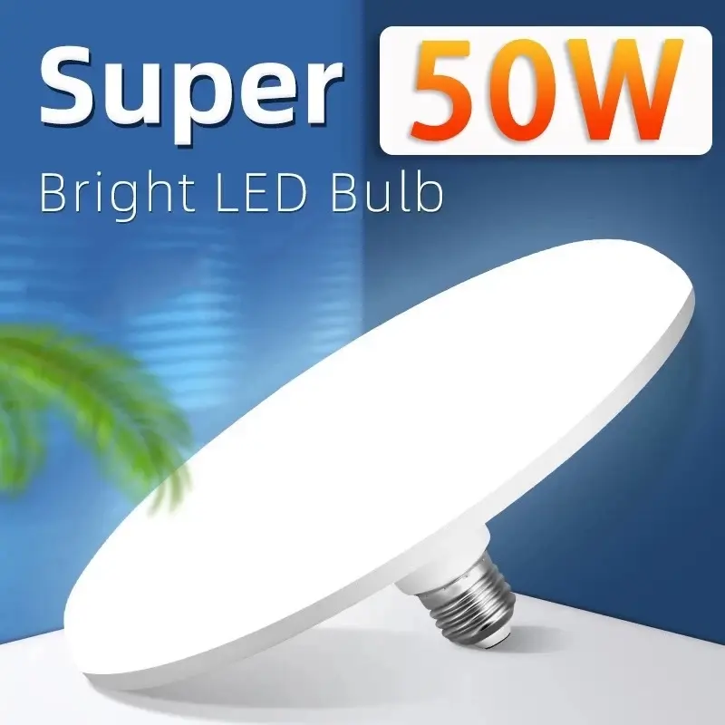 LED light bulb 20/30/40W UFO Light E27 Screw White Disc Light Household Workshop Waterproof Eye