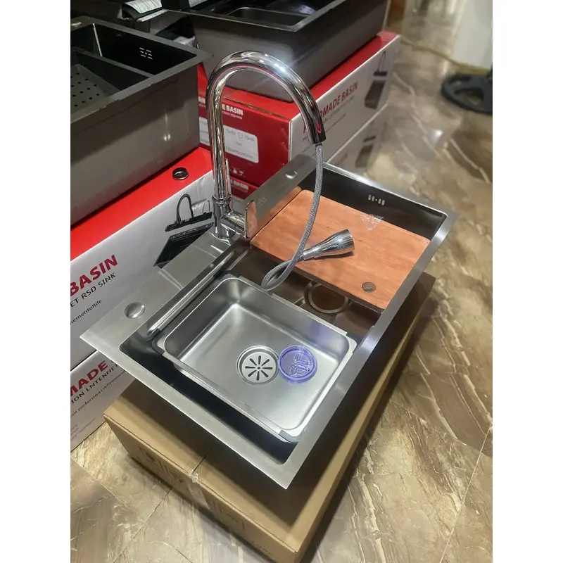Chậu rửa bát 1 hố inox 304 kích thước 75x46cm 4