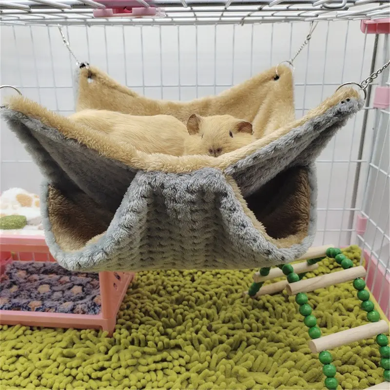 Đồ Dùng Thú Cưng Giường Sóc Treo Nhồi Bông Lồng Chuột Hamster Võng Thú Cưng Túi Ngủ Cho Thú Cưng 4