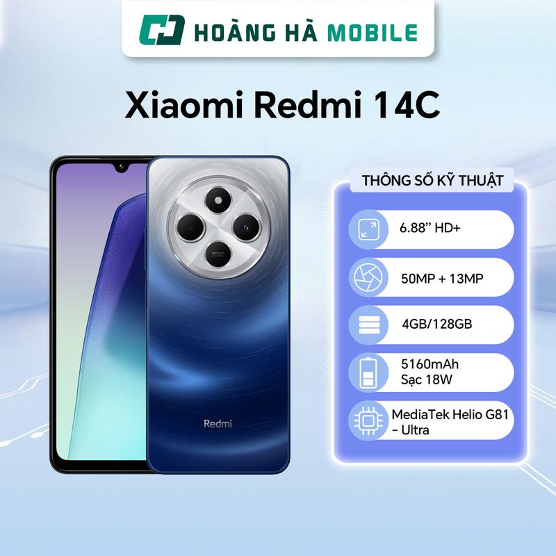 Điện thoại di động Redmi 14C 4GB/128GB - Chính hãng Phone Mobile Chụp Ảnh