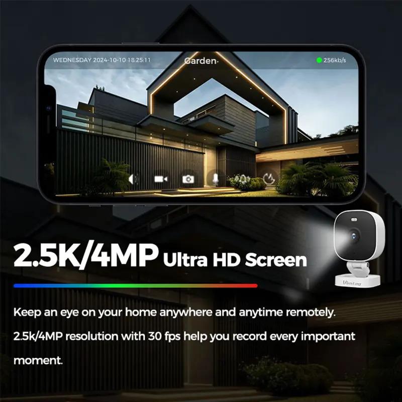 VIMTAG Mini Camera WIFI 4MP 2-Way Audio Color Night Vision 8X Zoom Auto Alarm Waterproof Outdoor Security Camera IP Surveillance 1