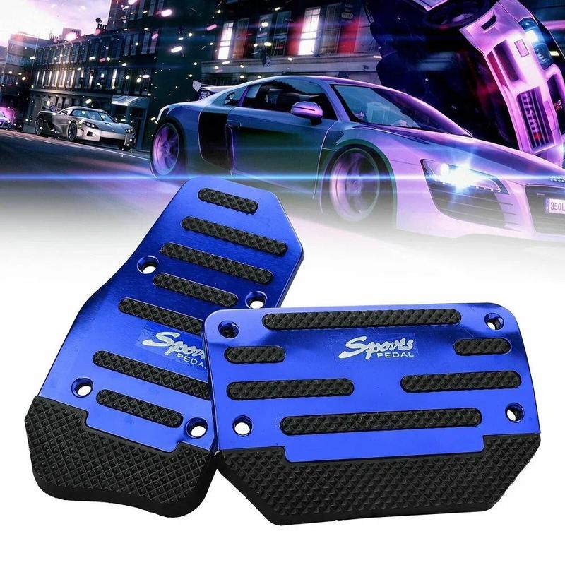 Product Introduction of Spot Goods COD  Universal Racing Manual Non-Slip Foot Pedal Pad Cover Automatic Gear Brake Accelerator Aluminum Alloy Car Interior 1