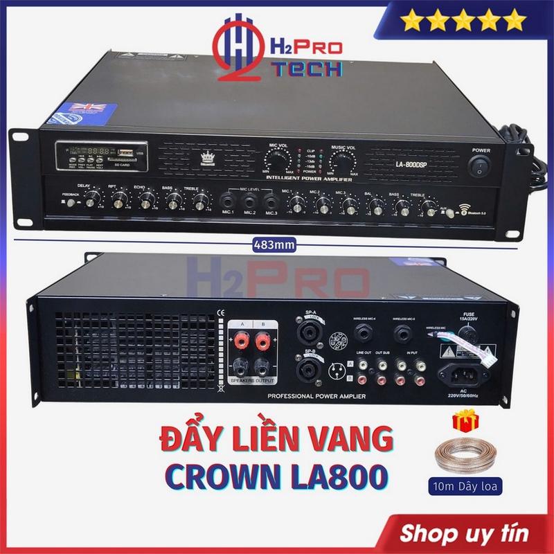 Đẩy Liền Vang Crown La800 Công Suất Lớn Chống Hú Nghe Nhạc Hát Karaoke Cực Hay - Đẩy Liền Vang Vương Miện Cao Cấp