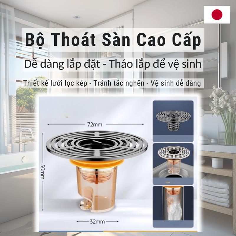 PHỄU THOÁT SÀN NGĂN NGỪA MÙI HÔI, CÔN TRÙNG VƯỢT TRỘI. 4