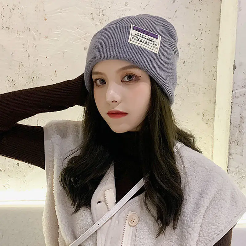 Mũ len Nam Nũ Ulzzang Baenie chất len co giãn tốt giữ ấm Thu Đông 2