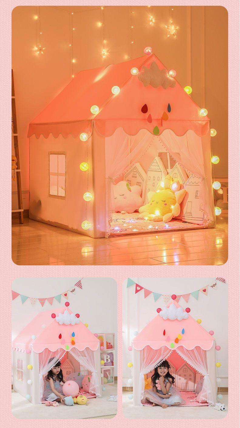 Product Introduction of Children's Tent Indoor Game House Small House Castle Princess House Sleeping Play House Toy Mosquito Net Birthday Gift for Children 16