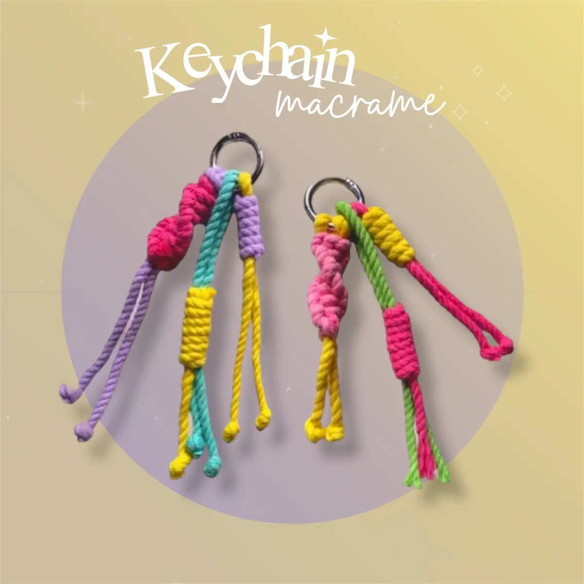 KEYCHAIN MACRAME IHLINAA // BAGCHARM MACRAME // GANTUNGAN TAS