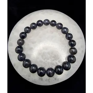 Gelang Batu Iolite Cordierite Water Sapphire Stone 3A 9mm C1291