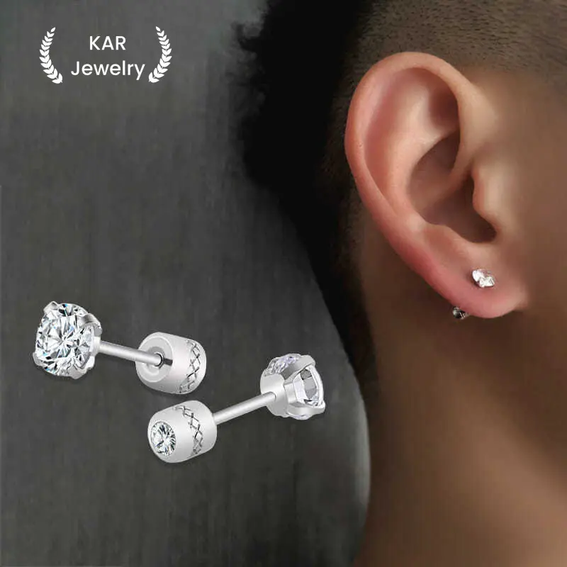 Bông Tai Titan Không Gỉ, Dành Cho Nam Và Nữ, 1 Đôi