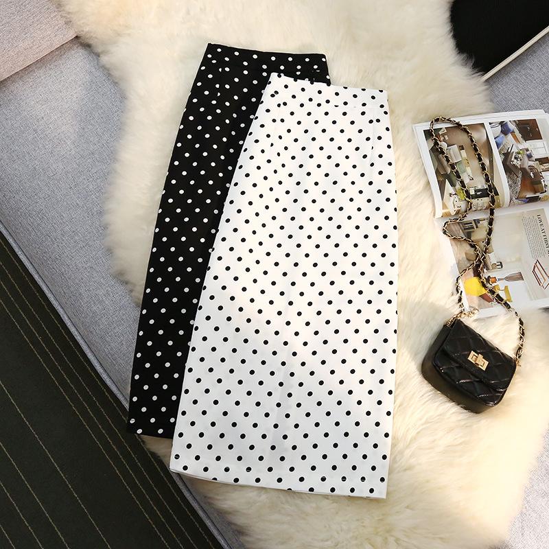 กระโปรงแหวกข้างยาวลายดอก Belle Skirt Pants(กระโปรงเอวสูงรอบตัว) กระโปรงกางเกงลายจุด Dots sammy skirt