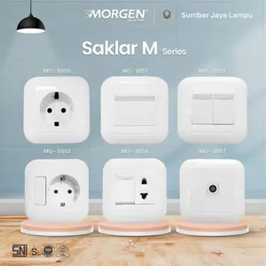 Saklar Morgen IB M Series SK Arde Engkel Seri TV NPC Putih Colokan Socket hotel