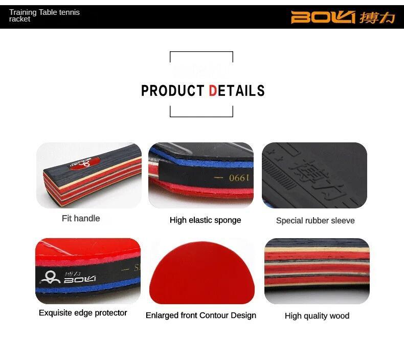 Product Introduction of High quality racket long handle tennis table rac Professional Table Tennis Racket for Beginner Players 7