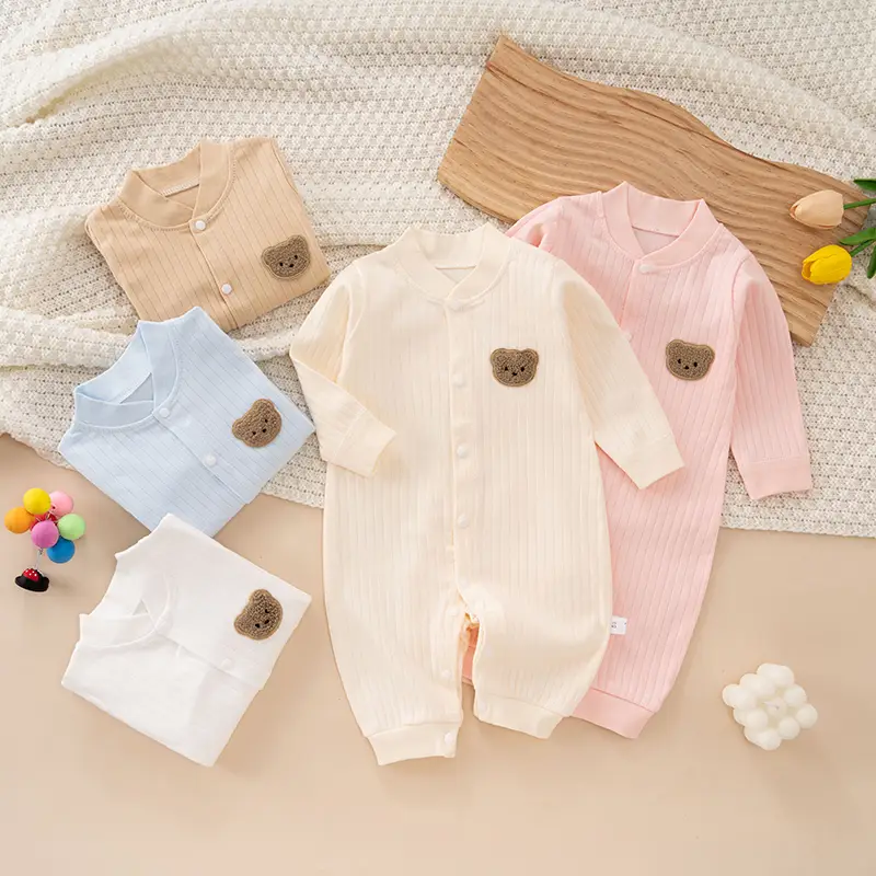 Bộ áo liền quần dài tay dành cho trẻ em 0-2 tuổi ( Chiều cao dưới 86 cm), chất liệu vải cotton BD95