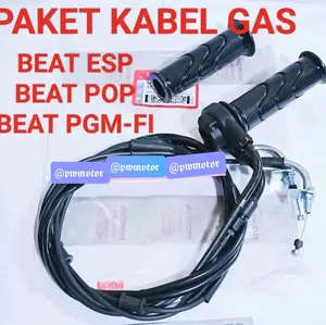 PAKET KABEL GAS + RUMAH GAS +HANDGRIP BEAT ESP 2 KABEL BEAT FI PGM F1 INJEKSI BEAT POP ESP BEAT NEW DIGITAL HIGH QUALITY KUALITAS TERJAMIN