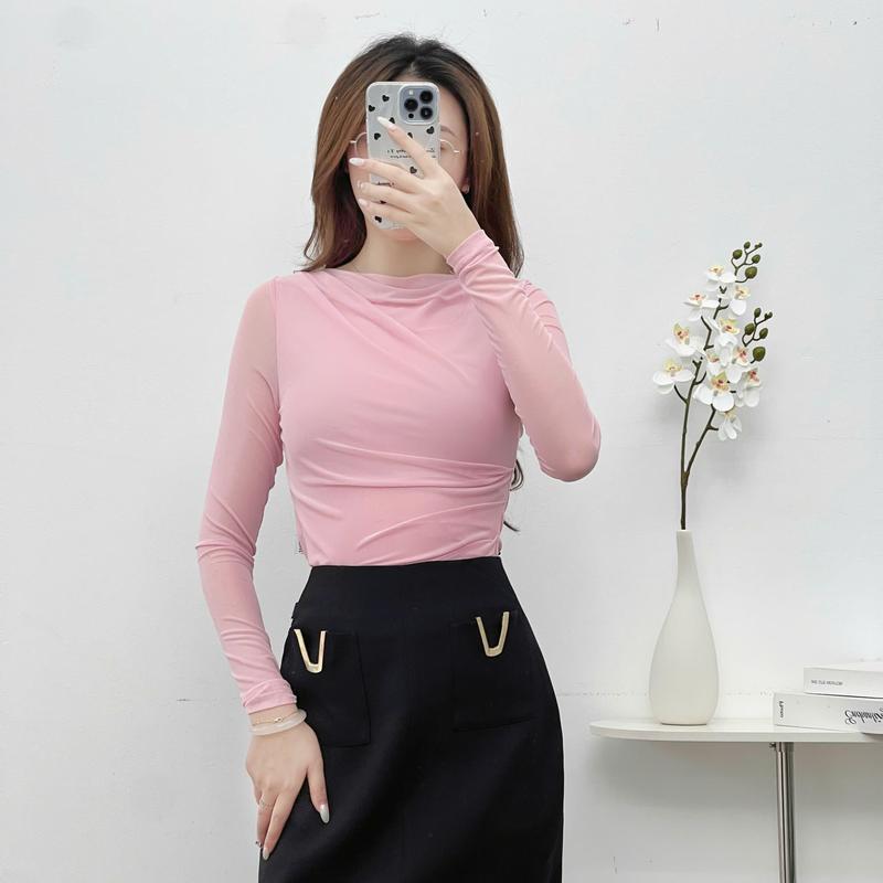 Product Introduction of Áo Nữ CChat Women Top Dáng Ôm Chất Lưới Xếp Vai Vải Nhập Khẩu 23TDC2013OT 18