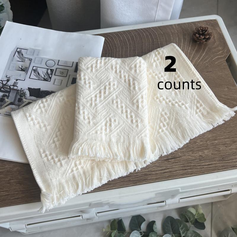 Product Introduction of Boho Style Geometric Pattern Towel, 2 Counts Soft Absorbent Towel, Hand Towel for Bathroom Kitchen Hotel Spa Farmhouse Guest 0