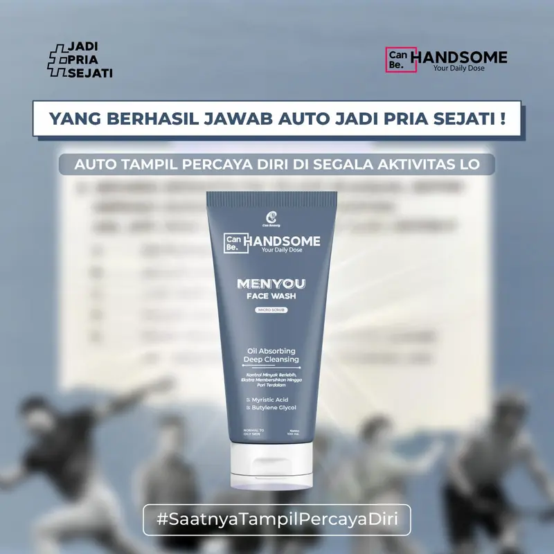 Sabun Muka Pria MENYOU Facewash Wajah Pria 100ML - Pembersih Kulit Bersih dan Segar - Perawatan 0