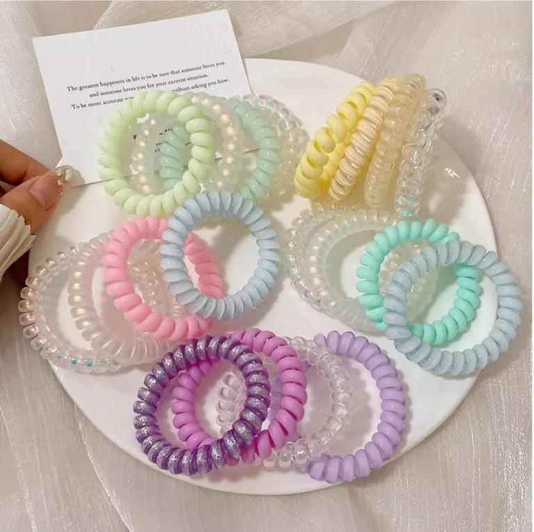 [Set 06 Dây] Dây Buộc Tóc Lò Xo xoắn phong cách Hàn Quốc