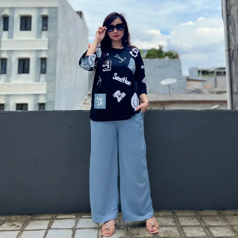Setelan Wanita Dewasa One Set Terkini SweeatHeart Bestseller Aesthetic Elegan SR1283 4