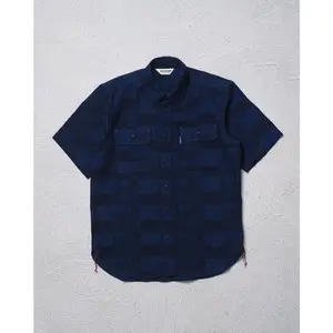 WINGMAN DENIM | JACQUARD INDIGO - WORK SHIRT S/S