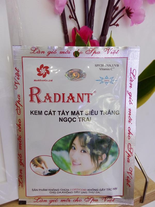 Bột Tắm Nâng Tone RADIANT - Tắm Trắng Bùn Khoáng, Cám Gạo, Ngọc Trai, Than Tre RADIANT 5