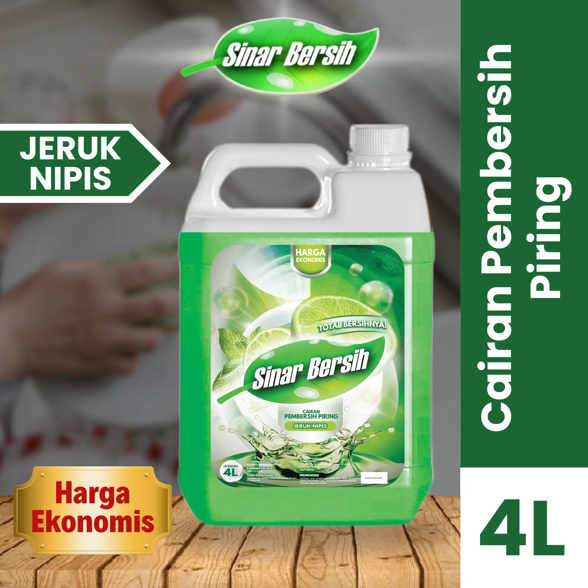 SINAR BERSIH Sabun Cuci Piring 4 Liter